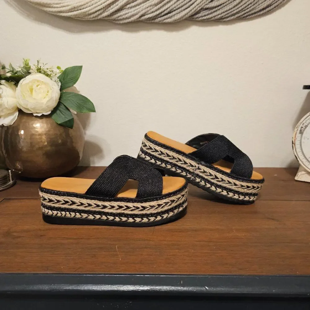 Pentium Woven Espadrille Sandals Sz 38 (US 7.5)